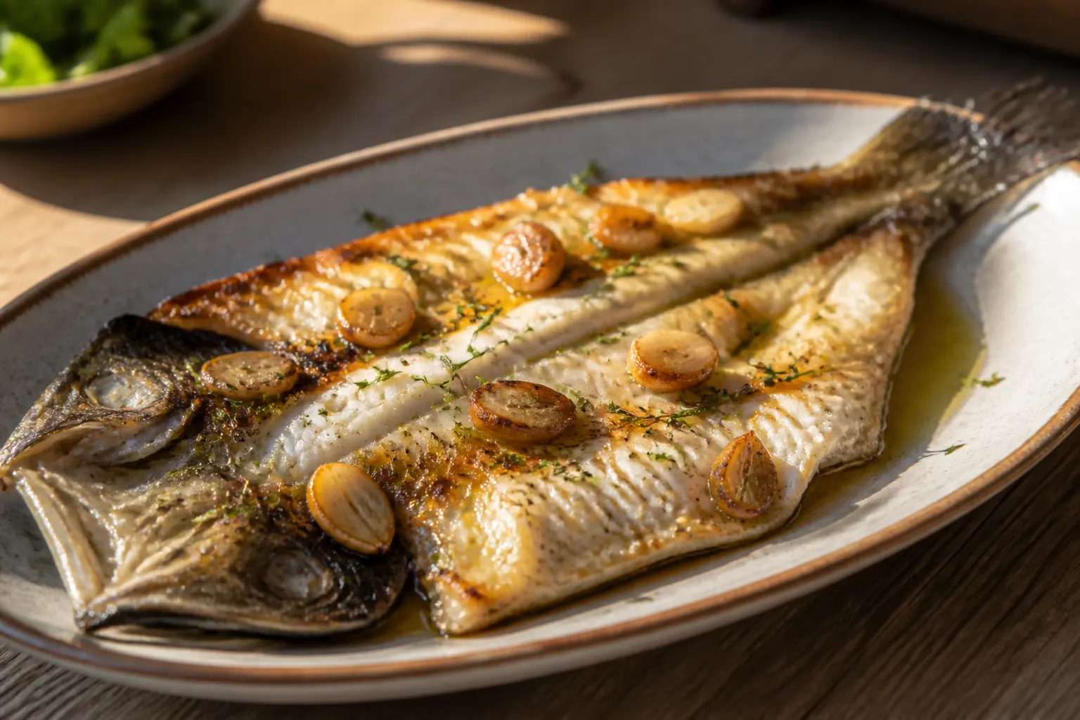Pescado a la espalda